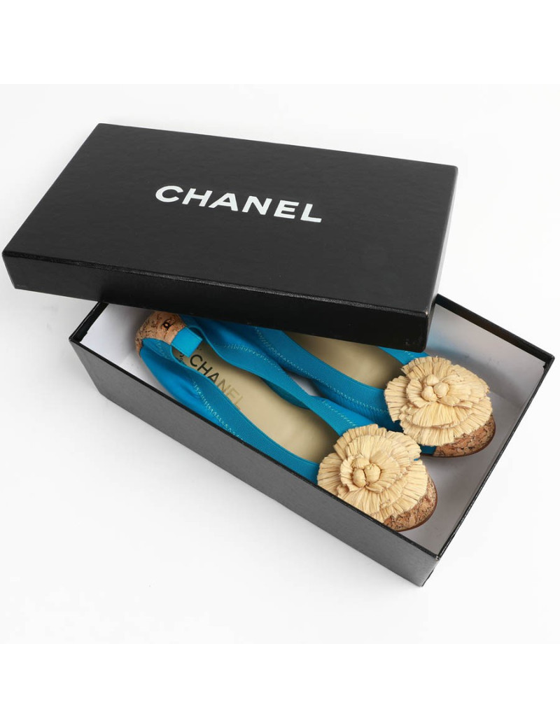 Ballerines CHANEL bicolore T39,5