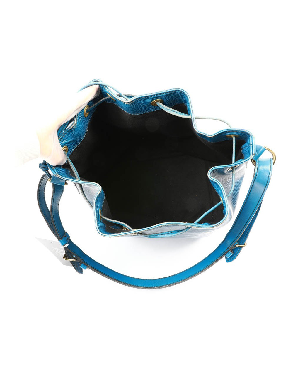 Sac seau LOUIS VUITTON cuir épi bleu éléctrique