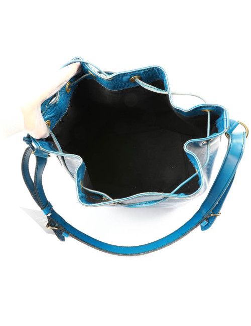 Sac seau LOUIS VUITTON cuir épi bleu éléctrique