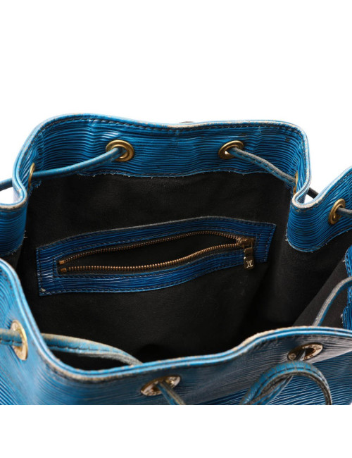 Sac seau LOUIS VUITTON cuir épi bleu éléctrique