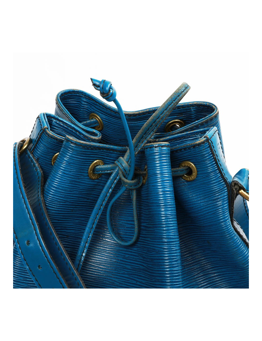 Sac seau LOUIS VUITTON cuir épi bleu éléctrique