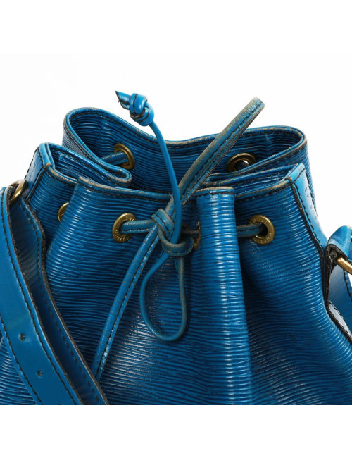 Sac seau LOUIS VUITTON cuir épi bleu éléctrique