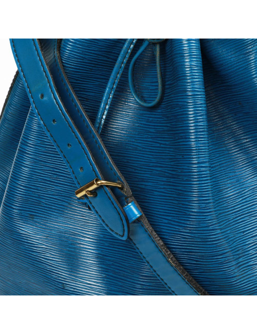 Sac seau LOUIS VUITTON cuir épi bleu éléctrique