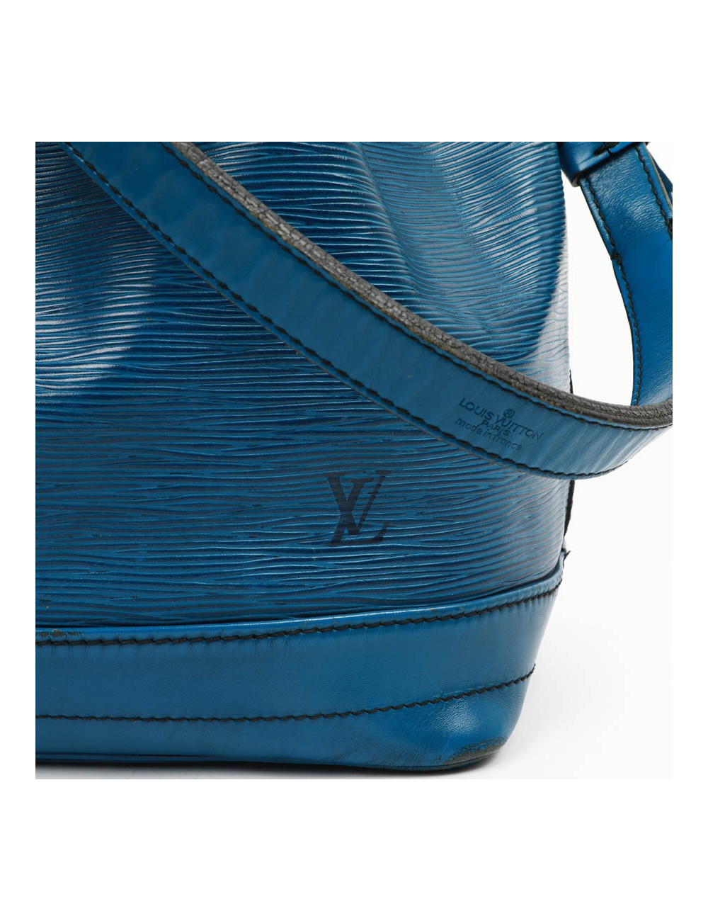 Sac seau LOUIS VUITTON cuir épi bleu éléctrique
