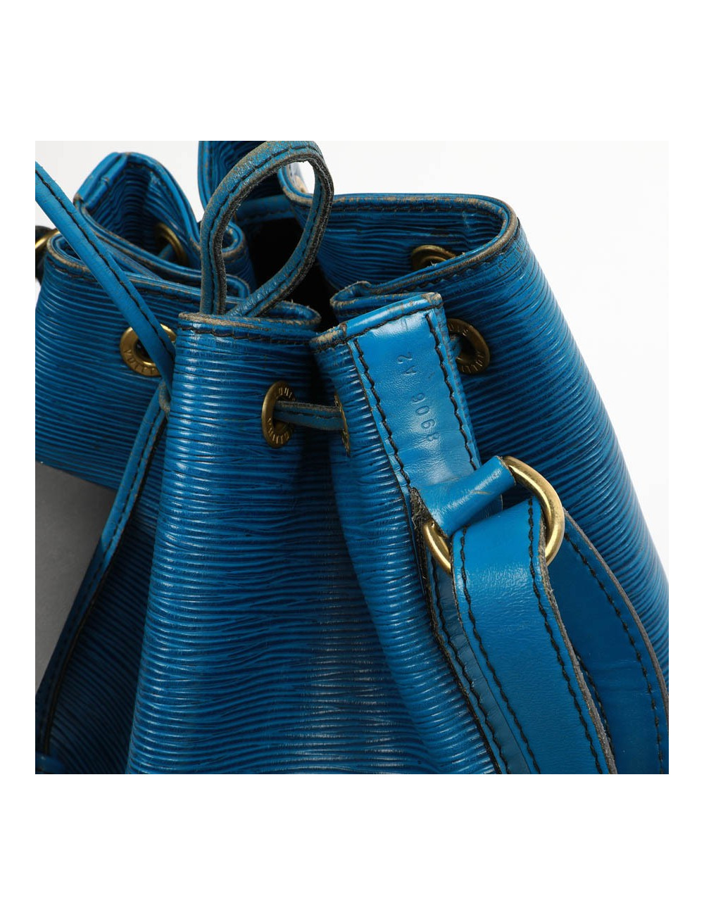 Sac seau LOUIS VUITTON cuir épi bleu éléctrique