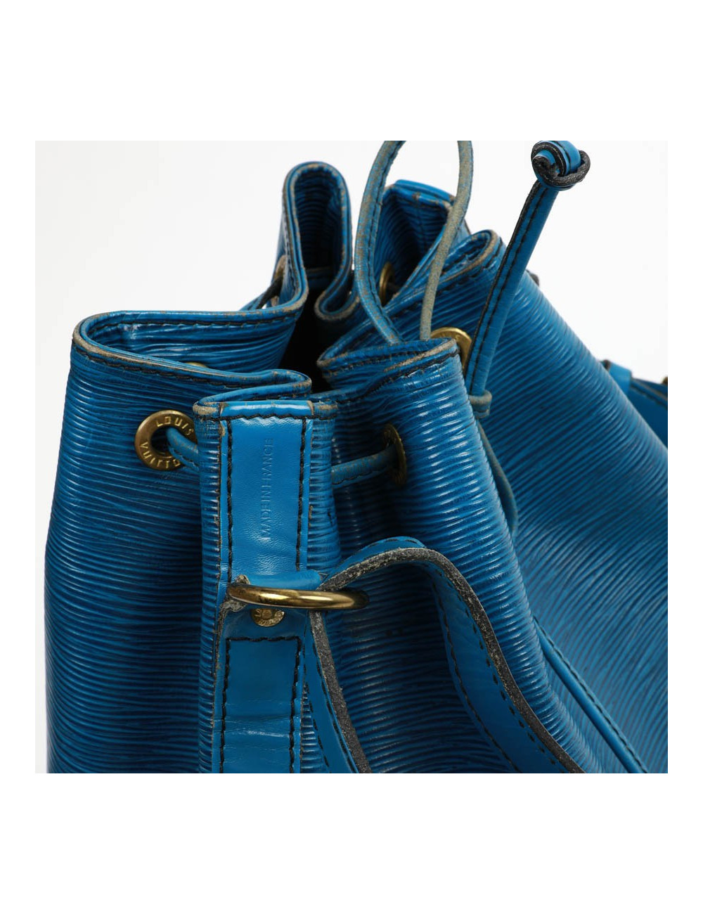 Sac seau LOUIS VUITTON cuir épi bleu éléctrique