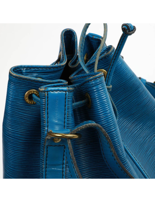 Sac seau LOUIS VUITTON cuir épi bleu éléctrique