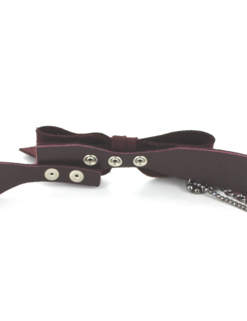 Ceinture CHANEL en feutrine prune