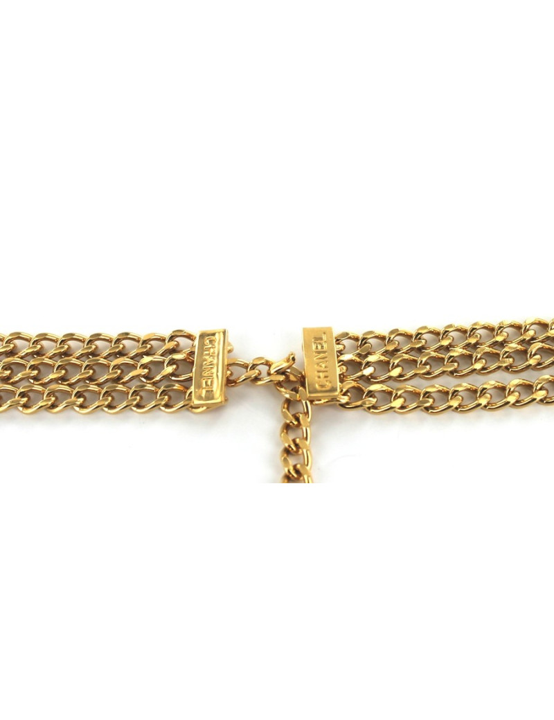 Ceinture CHANEL en chaînes en métal doré