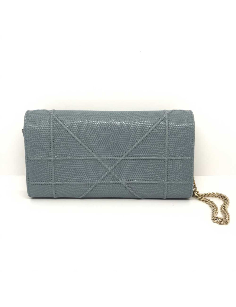 Sac DIOR cuir façon lezard bleu jean's