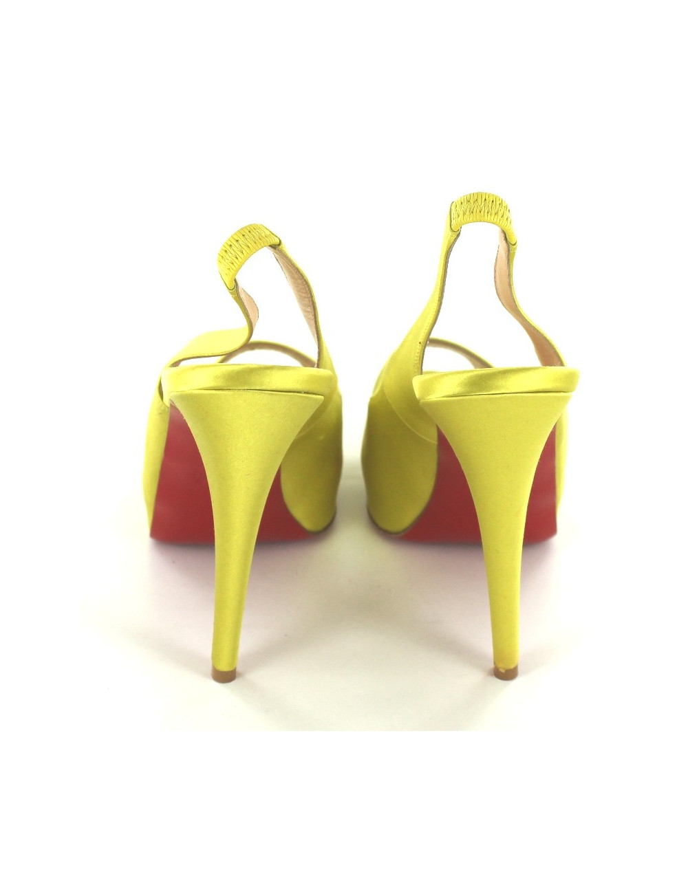 Escarpins CHRISTIAN LOUBOUTIN satin jaune