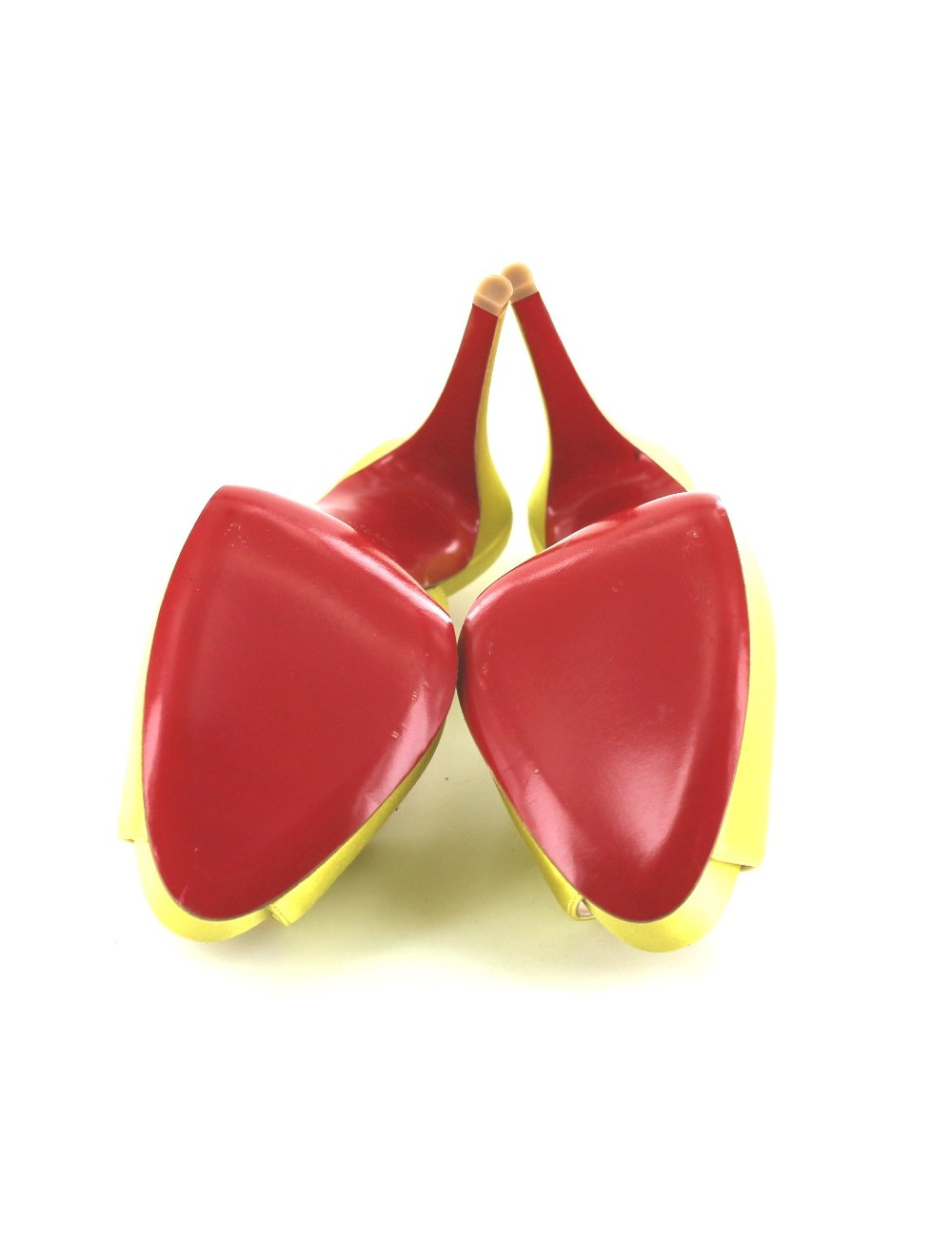 Escarpins CHRISTIAN LOUBOUTIN satin jaune