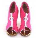 CHRISTIAN LOUBOUTIN pink neoprene shoes
