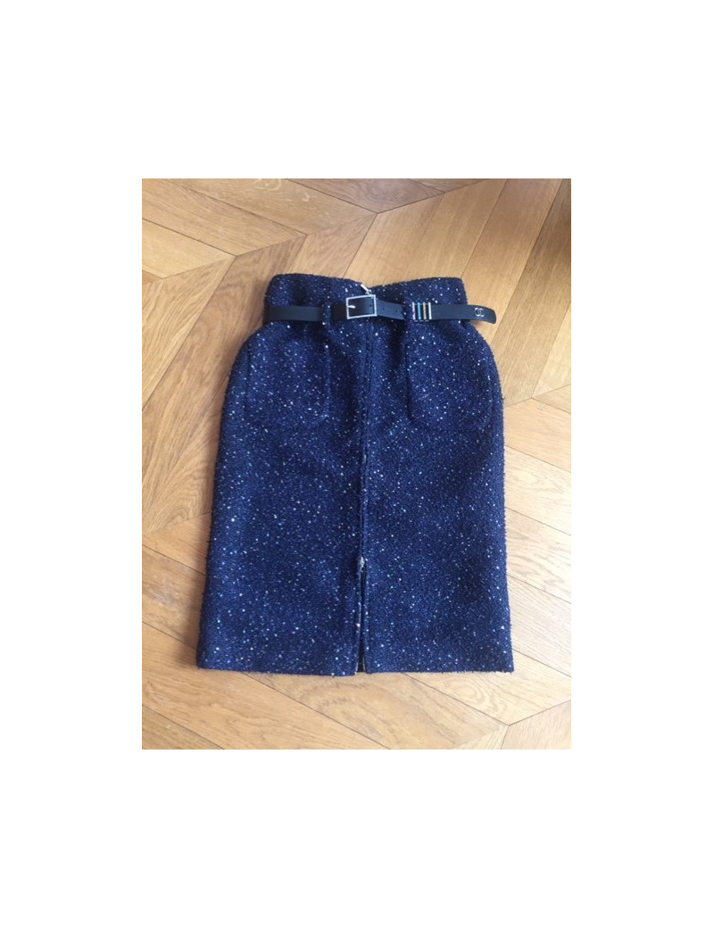 Jupe CHANEL tweed bleu
