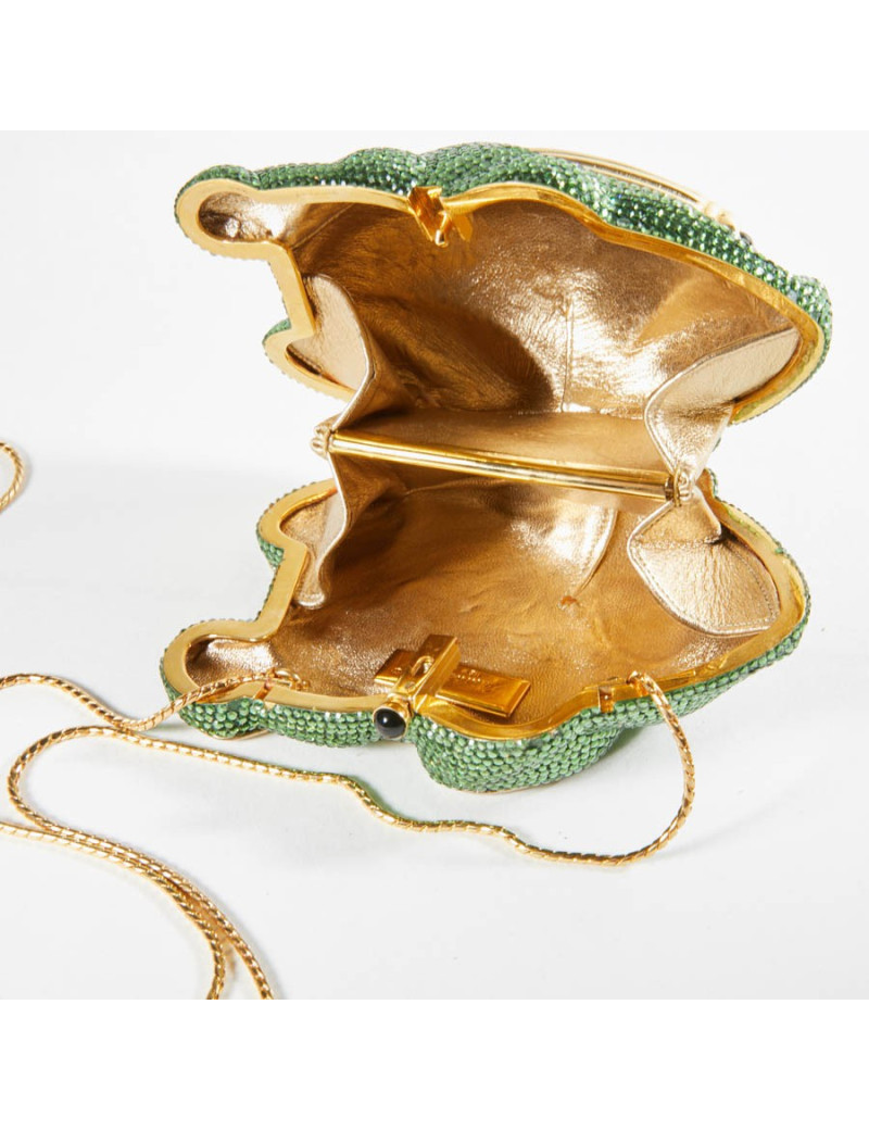 Minaudière JUDITH LIEBER grenouille strass