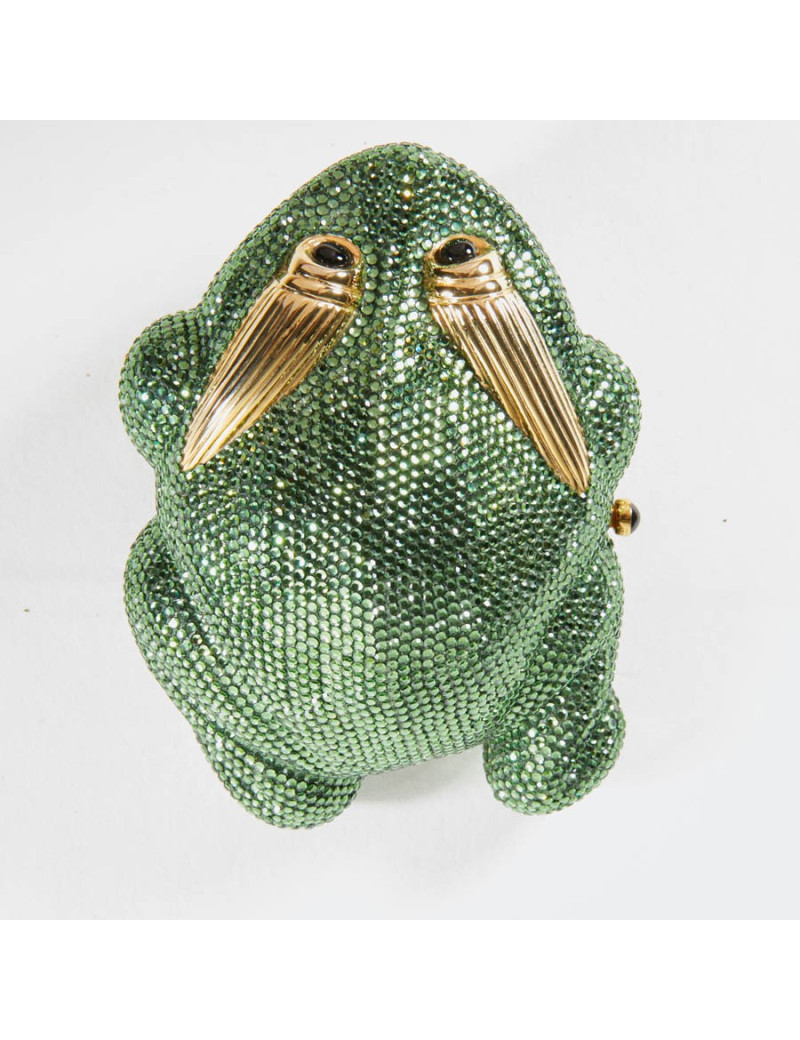 Minaudière JUDITH LIEBER grenouille strass