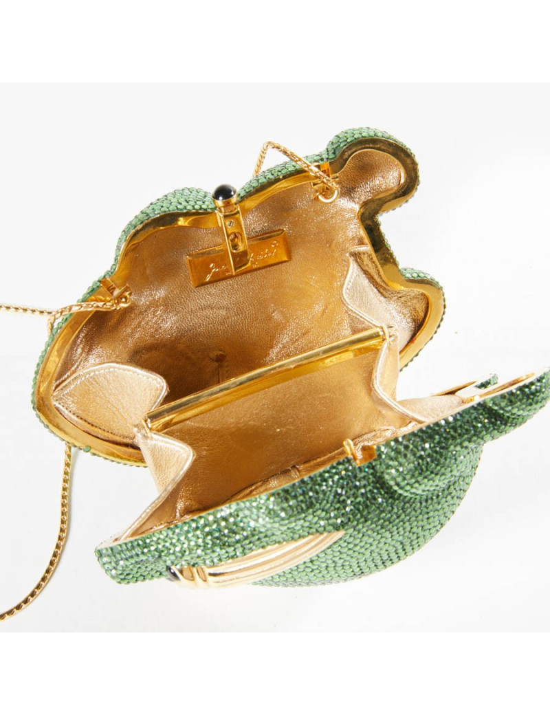 Minaudière JUDITH LIEBER grenouille strass