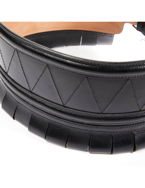 Ceinture ALAIA large cuir box noir t 70