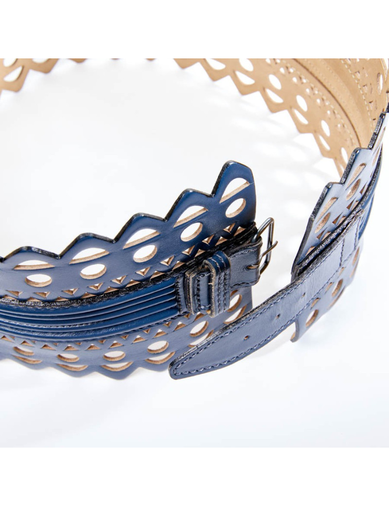 Ceinture T65 ALAIA bleue