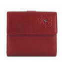 Wallet CHANEL red grained leather and camelia