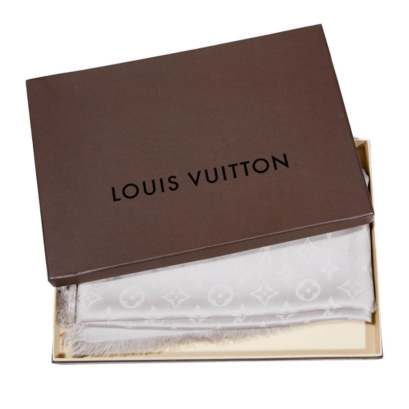 Chale Louis Vuitton Monogram M75699 En Soie Et Laine