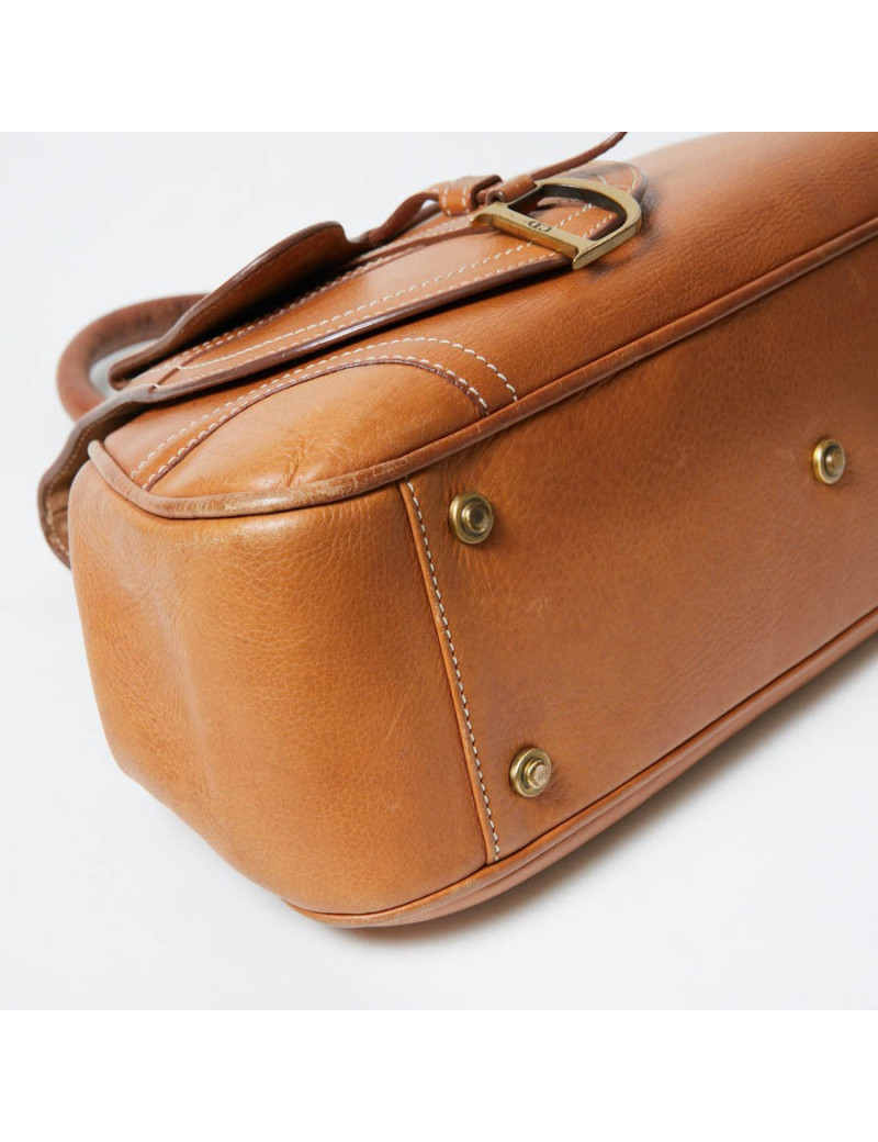 Sac CHRISTIAN DIOR cuir effet selle