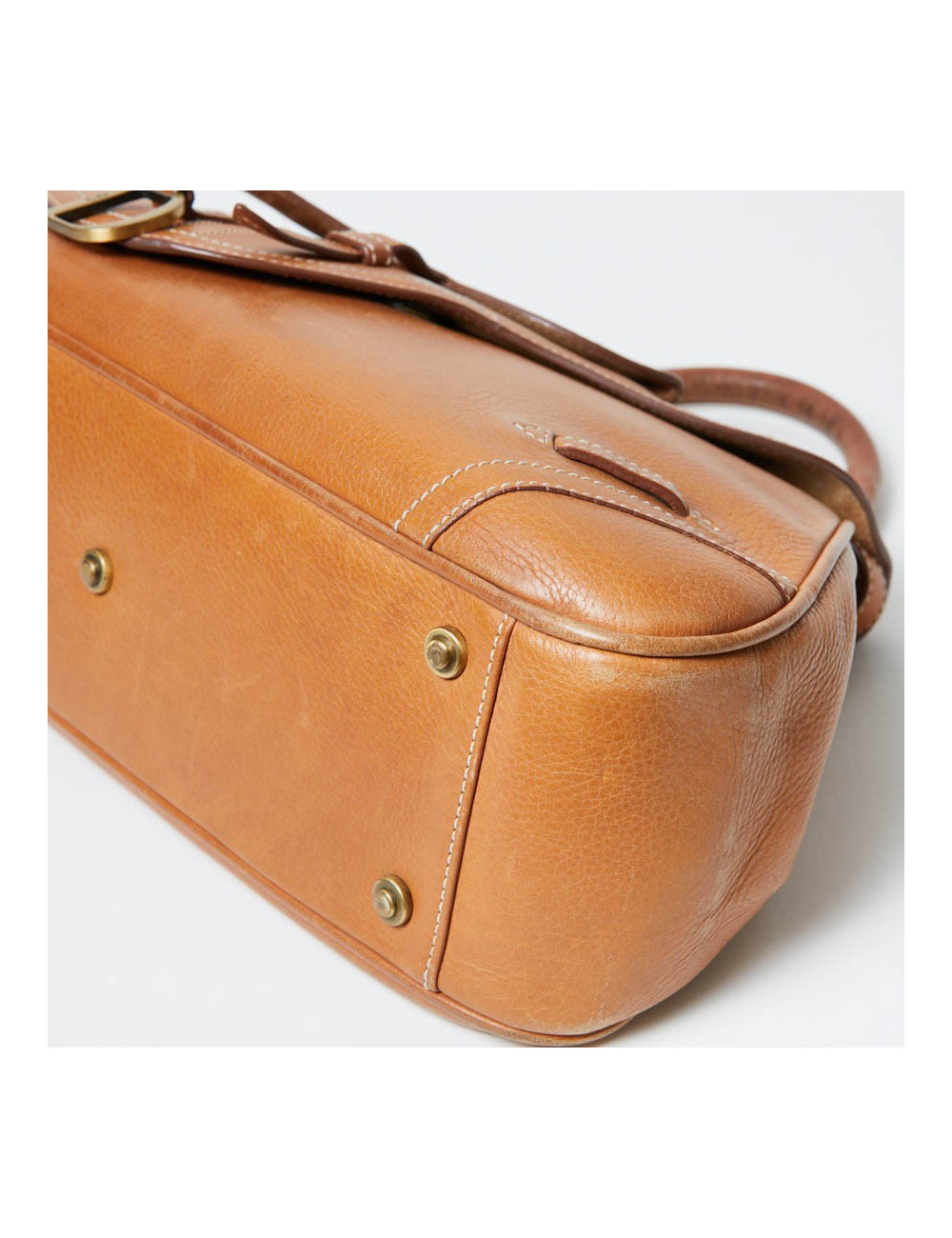 Sac CHRISTIAN DIOR cuir effet selle