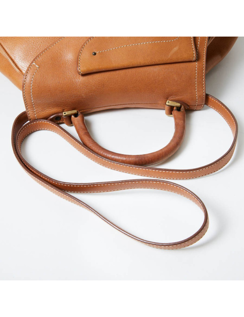 Sac CHRISTIAN DIOR cuir effet selle