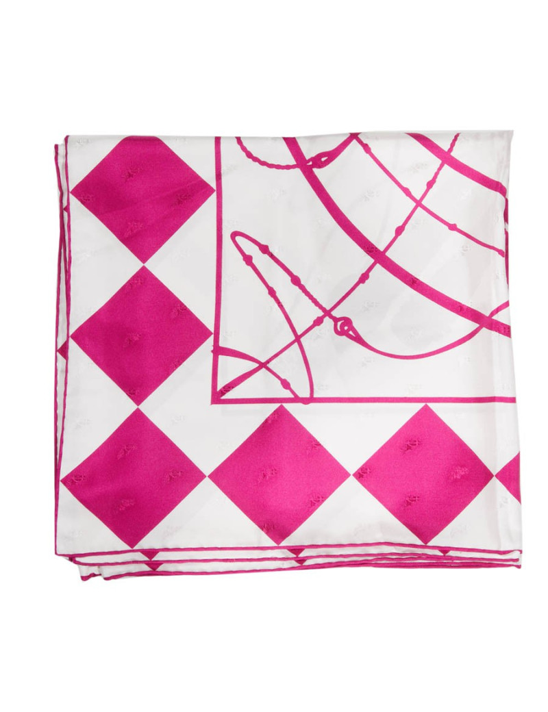 Carré géant HERMES Fouets et Badines Tatto soie Cadrige