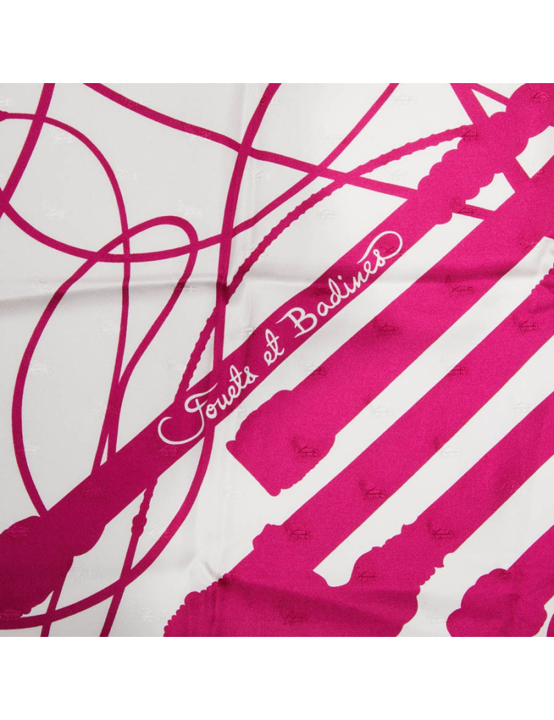 Carré géant HERMES Fouets et Badines Tatto soie Cadrige