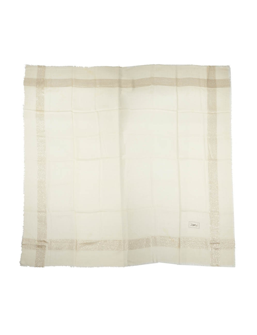 châle YSL écru SAINT LAURENT Vintage