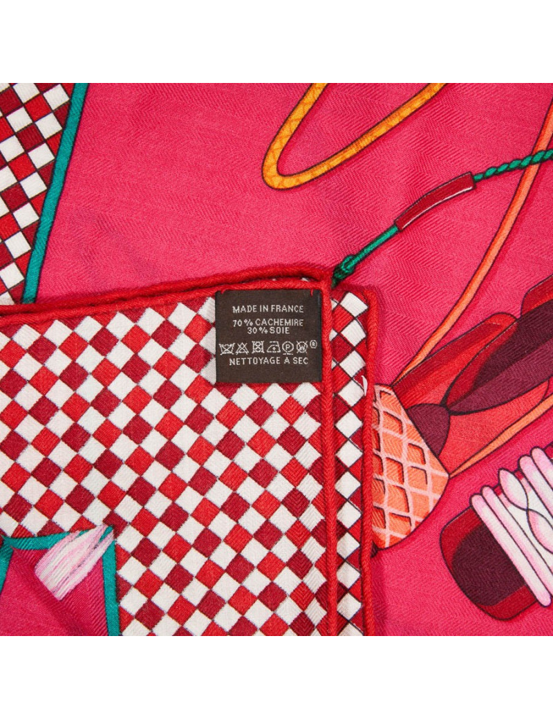 Châle HERMES Cachemire Fouets et Badines 