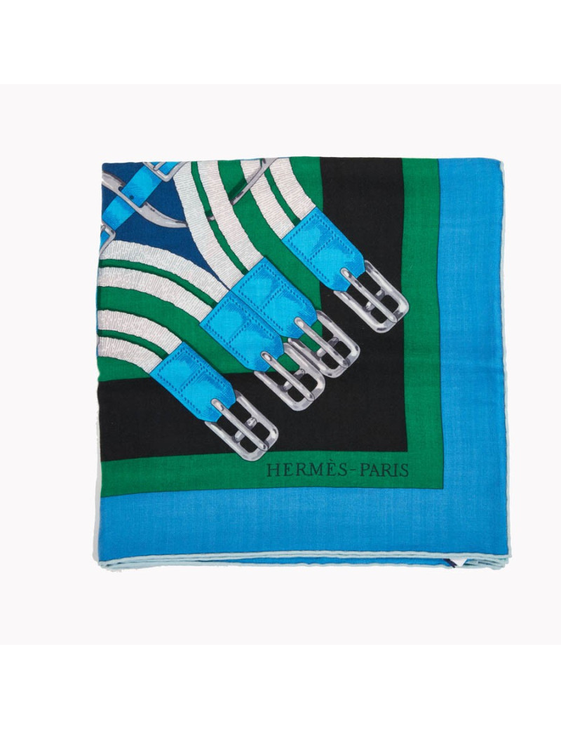 Châle Grand Manège à Jouets HERMES cachemire et soie