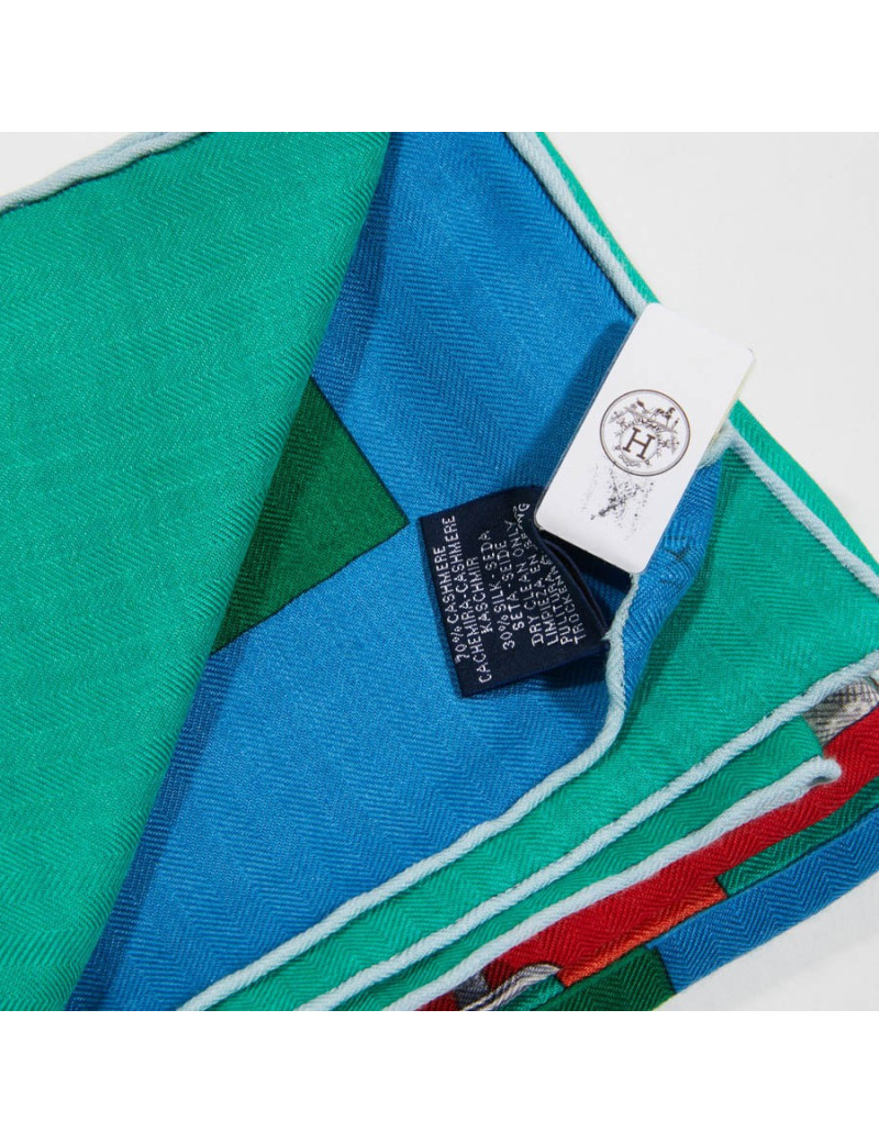 Châle Grand Manège à Jouets HERMES cachemire et soie