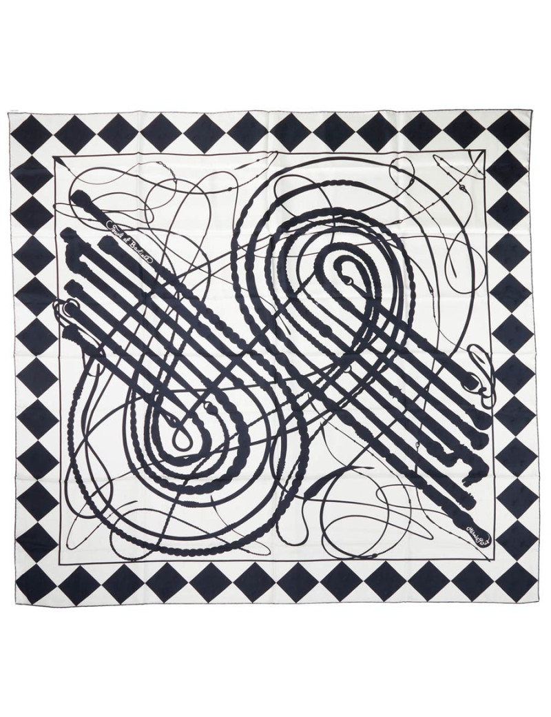 Carré géant 100% soie Quadrige HERMES Fouets et Badines