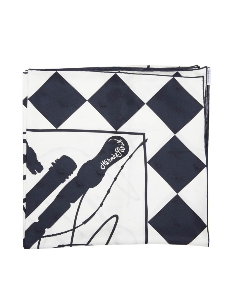 Carré géant 100% soie Quadrige HERMES Fouets et Badines