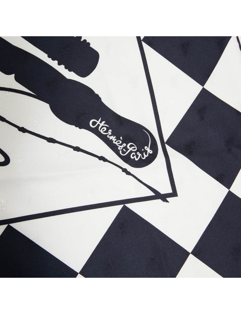 Carré géant 100% soie Quadrige HERMES Fouets et Badines