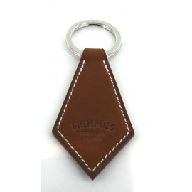Dark brown leather HERMES TAB key