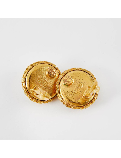 Boucles d'oreille CHANEL Vintage nacrées