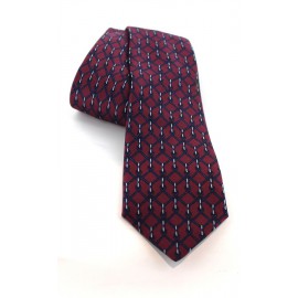 Pink and blue silk tie HERMES barbed wire