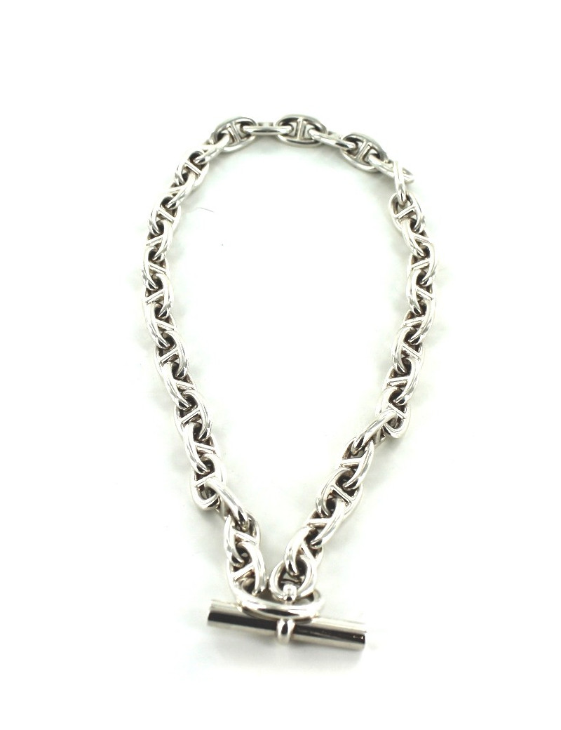 Collier HERMES chaîne d'ancre en argent