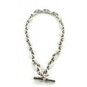 HERMES necklace sterling silver anchor chain