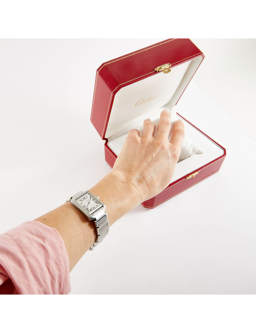 Montre CARTIER Tank française acier 
