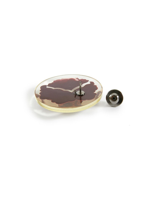 Pin's CHANEL plexi bordeaux