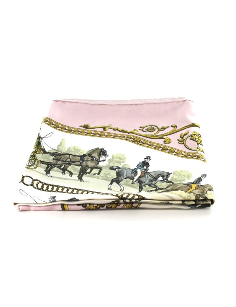 Foulard HERMES La Promenade de Longchamps en soie 