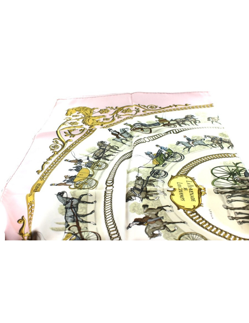 Foulard HERMES La Promenade de Longchamps en soie 