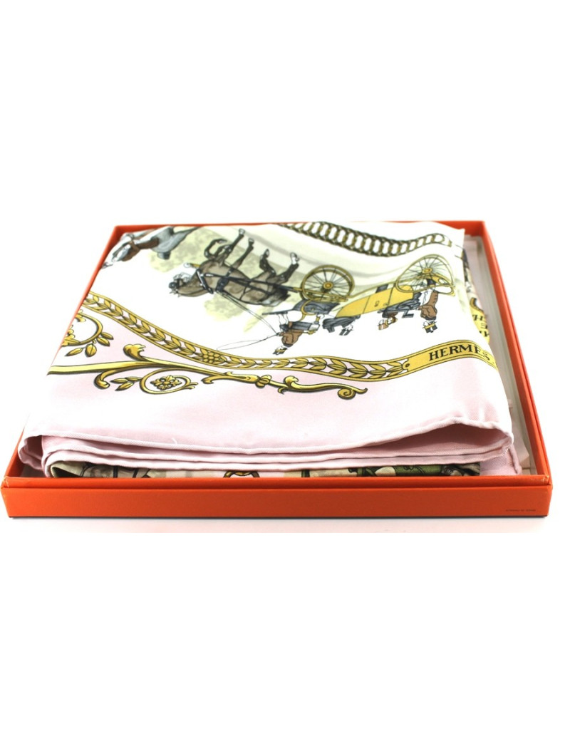 Foulard HERMES La Promenade de Longchamps en soie 