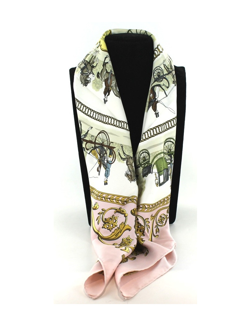 Foulard HERMES La Promenade de Longchamps en soie 