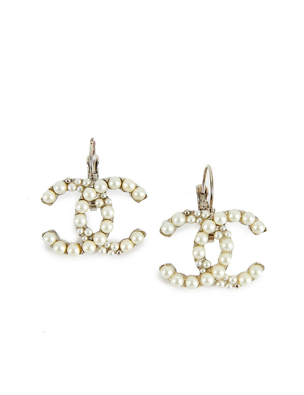 Larges clous CHANEL perles nacrées