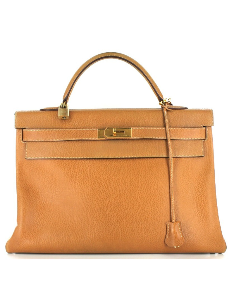 KELLY 40 HERMES en cuir gold